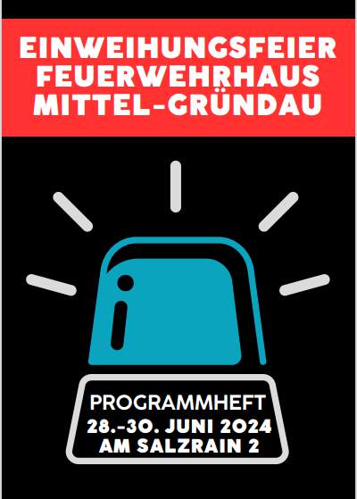 Festprogrammheftchen Einweihungsfeier